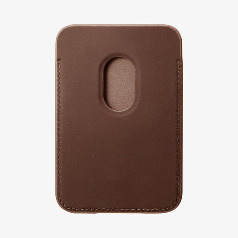 AMP02284 - MagSafe Card Holder Valentinus (MagFit) in black showing the card holder attached to back of device